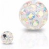 Piercing Šperky4U náhradní kulička s krystaly Swarovski závit ND01023-05-AB