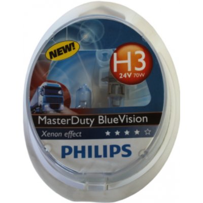 Philips MasterDuty BlueVision 13336MDBVS2 H3 PK 22s 24V 70W 2 ks