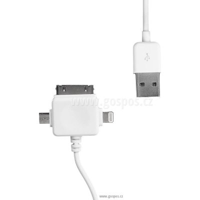 Whitenergy 09990 USB 2.0, 100cm, bílý – Zboží Mobilmania
