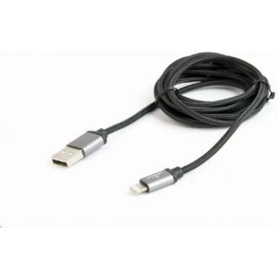 GEMBIRD Kabel USB 2.0 Lightning (IP5 a vyšší) nabíjecí a synchronizační kabel, opletený, 1, 8m, černý, blister – Zboží Živě