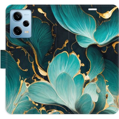 Pouzdro iSaprio Flip s kapsičkami na karty - Blue Flowers 02 Xiaomi Redmi Note 12 Pro 5G / Poco X5 Pro 5G