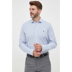 Polo Ralph Lauren bavlněná košile regular s klasickým límcem 710909660 modrá