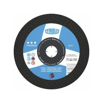 TYROLIT řezný kotouč rovný Premium*** 125 x 2.5 mm, 2 v 1 | Dílna - Outdoor Nářadí, ruční nářadí, elektrické pomůcky, ochranné pomůcky Broušení a řezání Brusné a řezací příslušenství – Hledejceny.cz