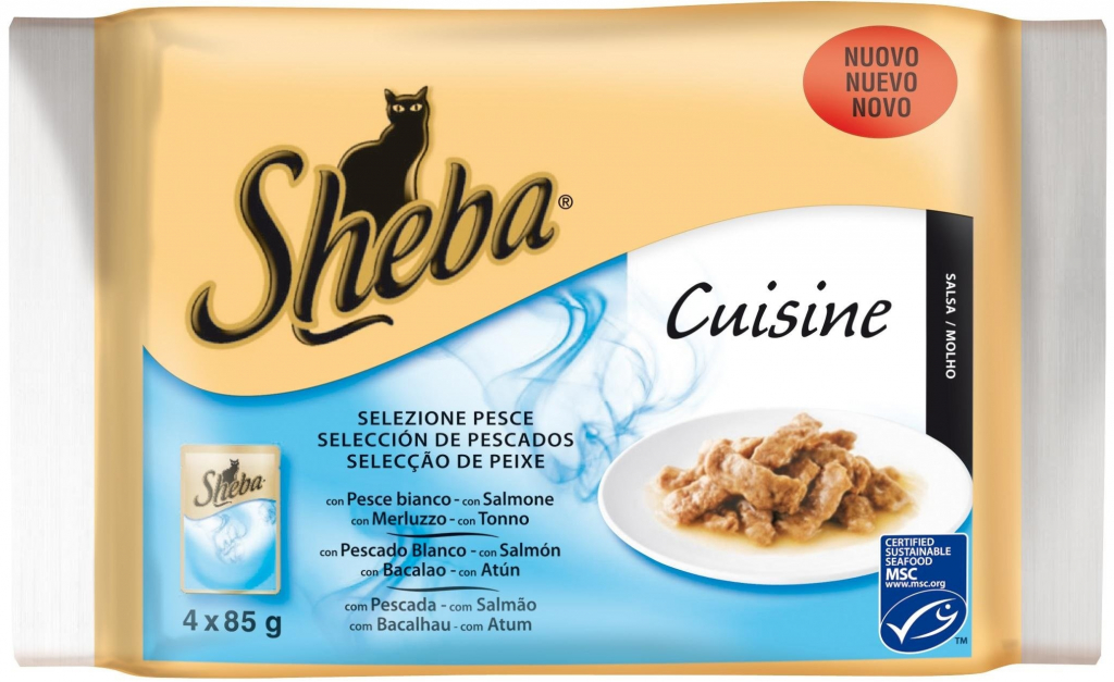 Sheba Selection in Sauce Rybí výběr ve šťávě 4 x 85 g