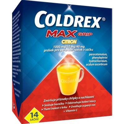 COLDREX MAXGRIP CITRON POR 1000MG/10MG/40MG POR PLV SOL SCC 14 II – Hledejceny.cz