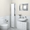 Koupelnový nábytek vidaXL Koupelnová skříňka bílá 25x26,5x170 cm kompozitní dřevo