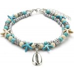 Gaira náramek na nohu škeblička 3002-28 tyrkys – Sleviste.cz