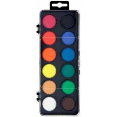 Koh-i-noor Barva vodová 30mm 12barev, černá – Zboží Dáma