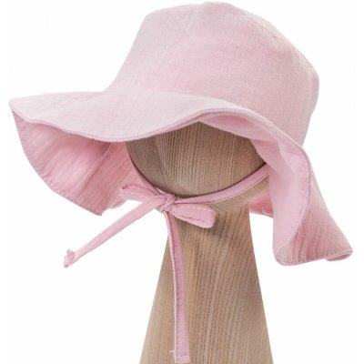 Dívčí mušelínový klobouček růžový – Hledejceny.cz