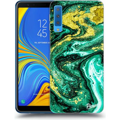 Pouzdro Picasee silikonové Samsung Galaxy A7 2018 A750F - Green Gold černé – Zboží Mobilmania