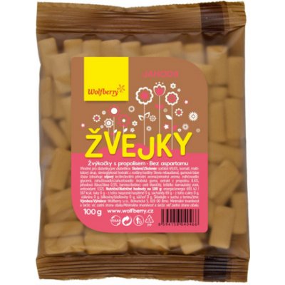 Wolfberry Žvejky s propolisem jahoda 100 g – Sleviste.cz