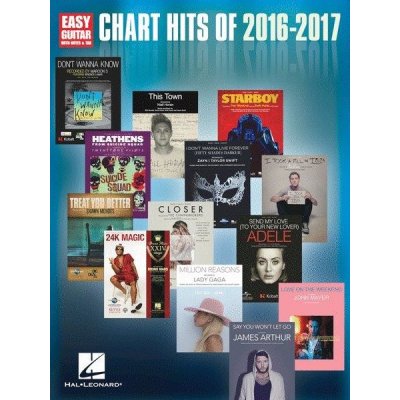 Chart Hits Of 2016 2017 Easy Guitar noty, tabulatury na snadnou kytaru – Zboží Mobilmania