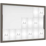 PROCITY Venkovní vitrína Classique, 21 x A4, sklo, šedá PRO | Zboží Auto