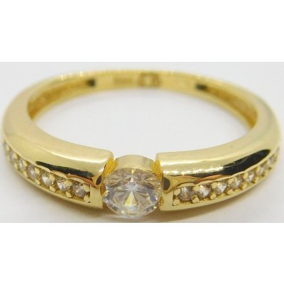 Klenoty Budín zásnubní prstýnek ze žlutého zlata HK1052 – Zboží Mobilmania
