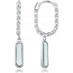 MINET 0433 Elegantní zlaté náušnice z bílého zlata se zirkony Au 585/1000 2,45g – Sleviste.cz
