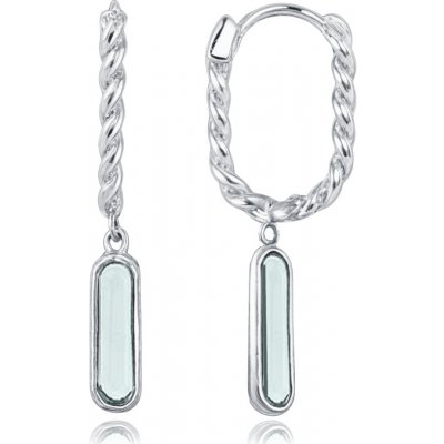 MINET 0433 Elegantní zlaté náušnice z bílého zlata se zirkony Au 585/1000 2,45g – Sleviste.cz