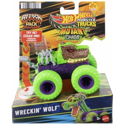 Mattel Hot Wheels Monster Trucks Attack Pack Wreckin Wolf – Zboží Dáma