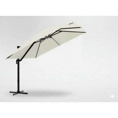 Garden Line ZAHRADNÍ PARASOL ROMA 3 x 4 M BÉŽOVÝ S PŘÍKROVKOU – Zbozi.Blesk.cz