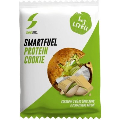 SmartFuel protein cookies Kokos/bílá čokoláda a pistáciová náplň 75 g – Zbozi.Blesk.cz