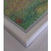 Georelief Skandinávie - plastická mapa 80 x 60 cm Varianta: dřevěný rám, Provedení: Pinos bílý