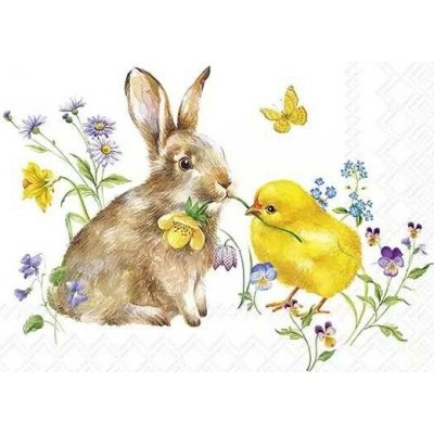 IHR Ideal Home Range ubrousek 33x33cm Kuřátko se zajíčkem – Zboží Mobilmania