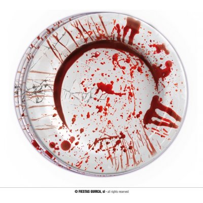 PartyDeco Papírové talíře Krev 23 cm – Zboží Dáma