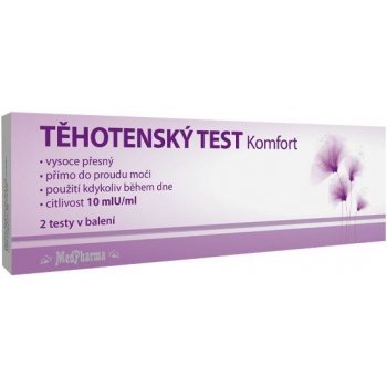 MedPharma těhotenský test Komfort 10 mlU ml 2 ks