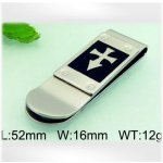 spona na peníze Ocelová - s křížovým motivem – Zboží Dáma