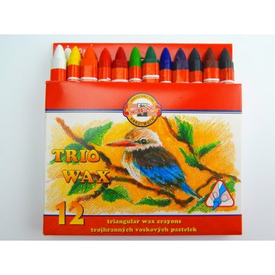 Koh-i-noor Pastelky voskové 8272 silné trojhranné 12ks – Zboží Dáma