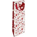 Nekupto Vánoční dárková taška na víno luxusní Červené dekorace – Sleviste.cz