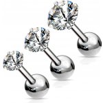 Šperky4U Cartilage piercing do ucha čirý kámen CP1045-02 – Zboží Dáma