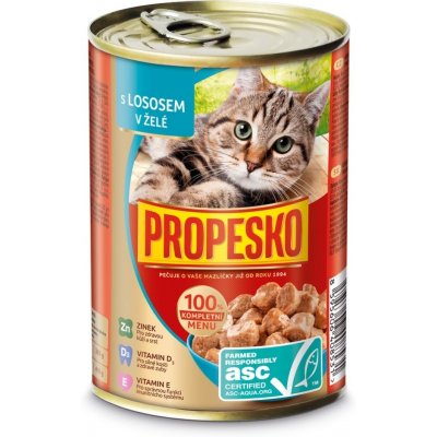 Propesko Cat ASC losos v želé kousky 415 g