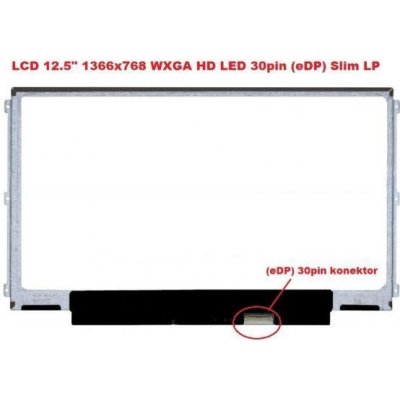 Dell Latitude P22S002 display 12.5" LED LCD displej WXGA HD 1366x768 matný povrch