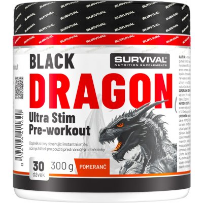 Survival Black Dragon Ultra Stim Pre-workout 300 g – Zboží Dáma