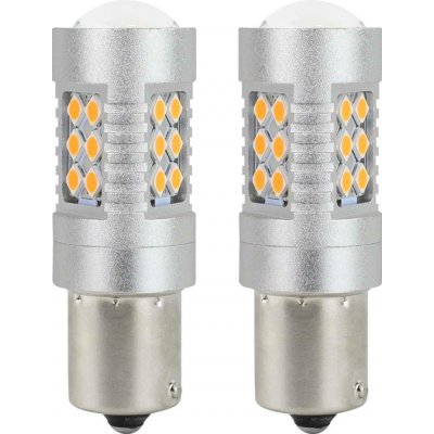Žárovky LED CANBUS 3030 24SMD 1156 BAU15S PY21W Amber 12V/24V, AMiO 02580 – Hledejceny.cz