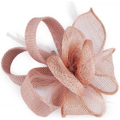 Stoklasa Fascinátor / brož květ s peřím 2 pudrová – Hledejceny.cz