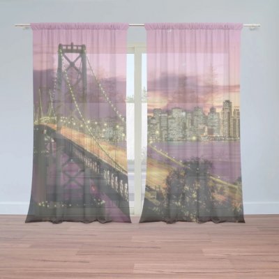 Sablio Záclony Rozsvícený most: 2ks 150x250cm – Hledejceny.cz