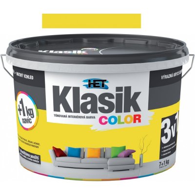 Het Klasik Color 0618 žlutý sytý 7 + 1kg