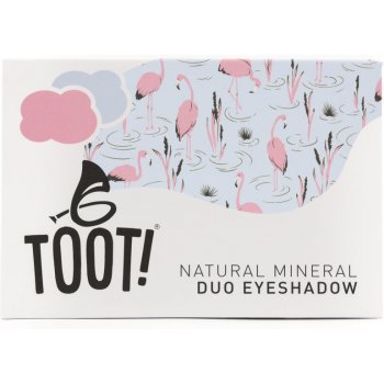 TOOT! Minerální oční stíny duo růžová a modrá Flamingo 4,6 g