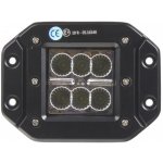 LED světlo hranaté, 6x3W, 122x91x68mm, ECE R10 – Zboží Mobilmania