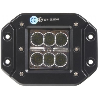 LED světlo hranaté, 6x3W, 122x91x68mm, ECE R10 – Zboží Mobilmania