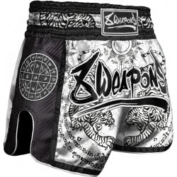 Muay Thai 8 Weapons Carbon Sak Yant Tigers white