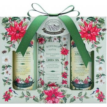 Bohemia Natur Green Spa sprchový gel 100 ml + toaletní mýdlo 100 g + vlasový šampon 100 ml dárková sada