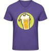 Pánské Tričko Soft-Style V Triko Gildan - Design - Smrtka v pivní sklenici - Heather Purple