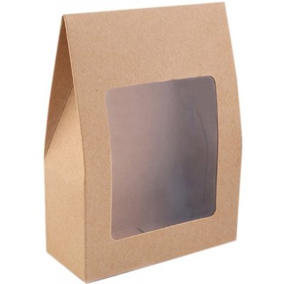 Prima-obchod Papírová krabice s průhledem, barva hnědá přírodní – Hledejceny.cz