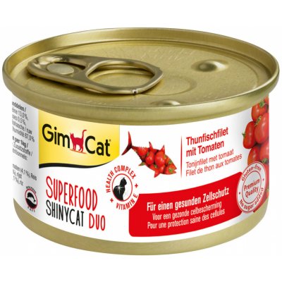 GimCat Superfood ShinyCat Duo tuňákový filet s rajčaty 24 x 70 g