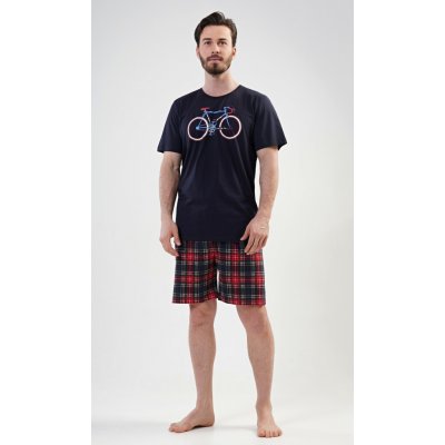 Old bike pánské pyžamo krátké tm.modré – Zboží Dáma