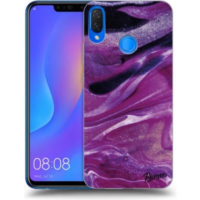 Pouzdro Picasee silikonové Huawei Nova 3i - Purple glitter černé – Zboží Mobilmania