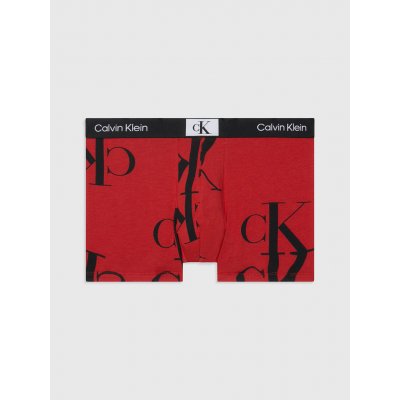 Calvin Klein pánské boxerky 000NB3403A GNP červené s potiskem – Zboží Mobilmania