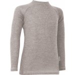 Merino žebro tričko dlouhý rukáv stojáček dětské Ořískový melír – Hledejceny.cz